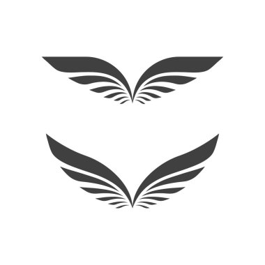Falcon kanat simgesi vektör illüstrasyon tasarımı