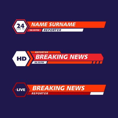 Banner Tv vektör resimleme şablonu