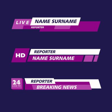 Banner Tv vektör resimleme şablonu