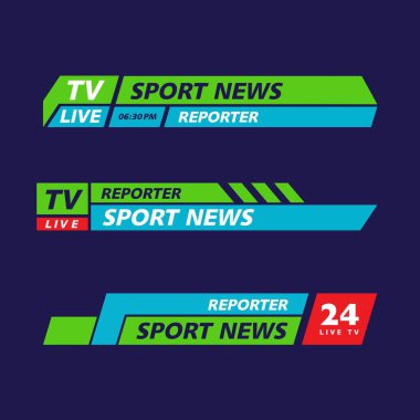 Banner Tv vektör resimleme şablonu