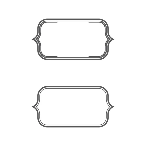 빈티지 프레임 아이콘 템플릿 일러스트 디자인 — 스톡 벡터