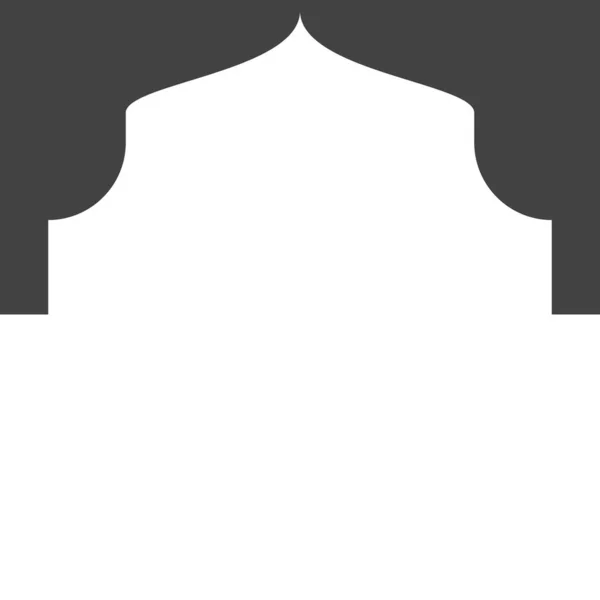 Moschee Fenster Vektor Ikone Design Vorlage — Stockvektor