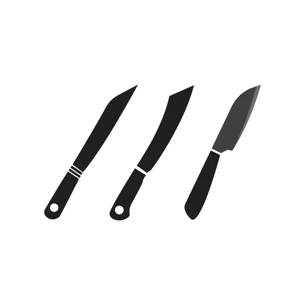 Messer Symbol Vorlage Vektor Illustration Design — Stockvektor