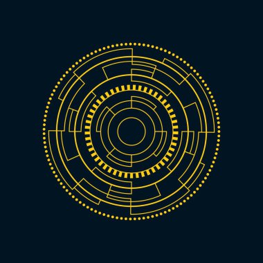 Gelecekçi kullanıcı arayüzü çizim şablonu