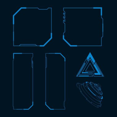 Gelecekçi kullanıcı arayüzü çizim şablonu