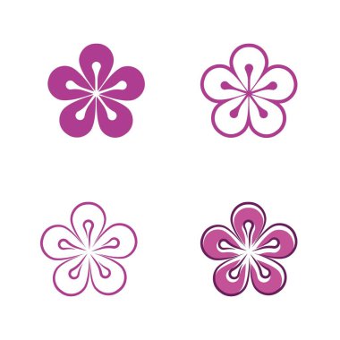 çiçek vektör tasarım şablonu çizimi