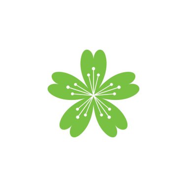 çiçek vektör tasarım şablonu çizimi