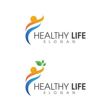 İnsan karakteri logosu çizim vektörü tasarımı