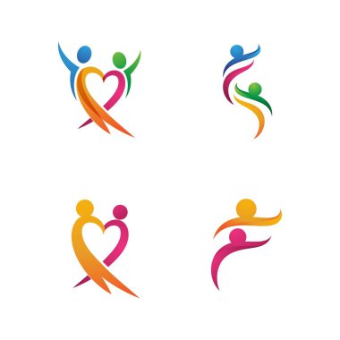 Topluluk, ağ ve sosyal simge tasarım şablonu