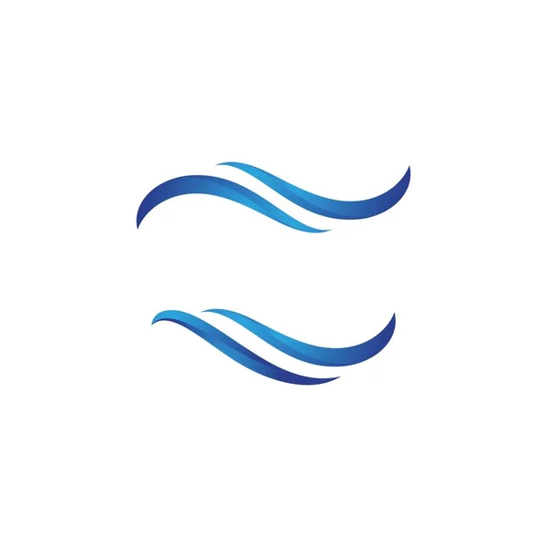 Wasser Welle Symbol Vektor Illustration Design Vorlage — Stockvektor