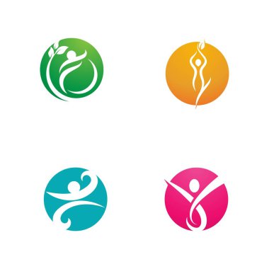 İnsan karakteri logosu çizim vektörü tasarımı