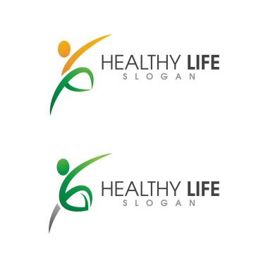 İnsan karakteri logosu çizim vektörü tasarımı