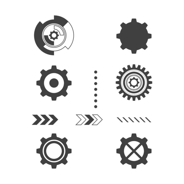 Gear Future Vector Icono Ilustración Diseño — Archivo Imágenes Vectoriales