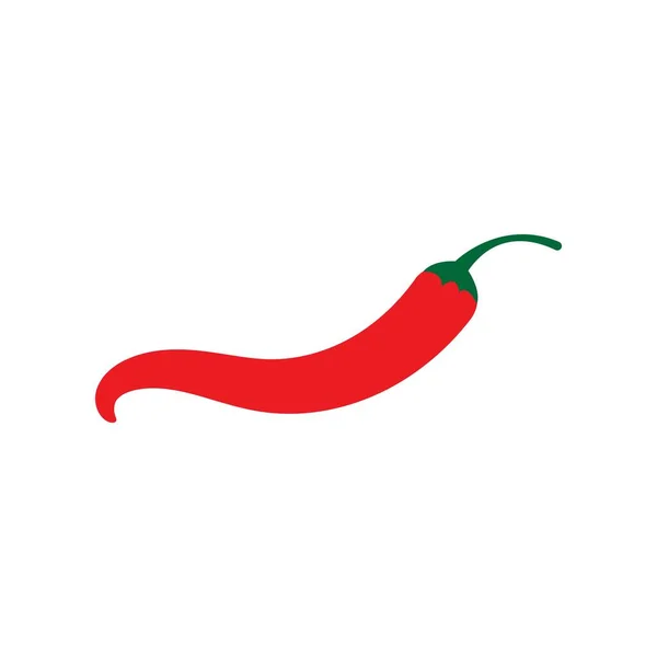 Red Hot Natural Chili Icon Pencitraan Vektor Template - Stok Vektor