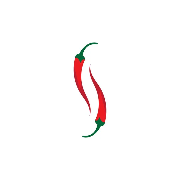 Czerwony Gorący Naturalny Ikona Chili Wektor Szablon Ilustracja — Wektor stockowy