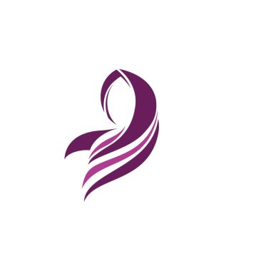 Muslimah tesettür logo şablon vektör illüstrasyon tasarımı