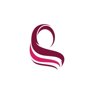 Muslimah tesettür logo şablon vektör illüstrasyon tasarımı