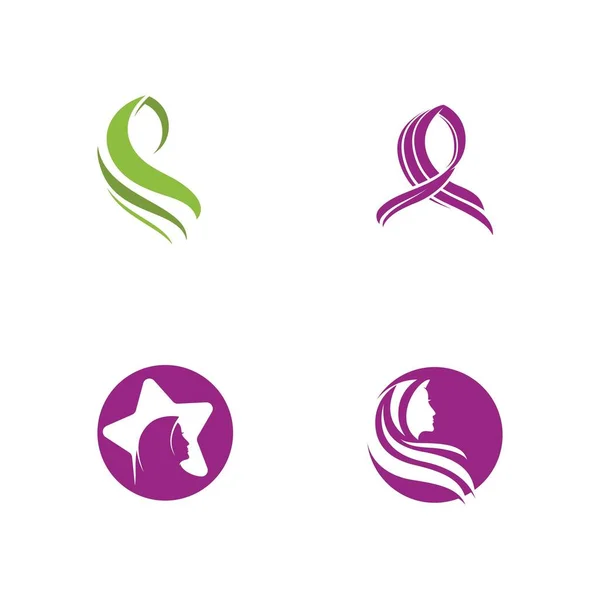 Muslimah Hijab Logotyp Mall Vektor Illustration Design — Stock vektor