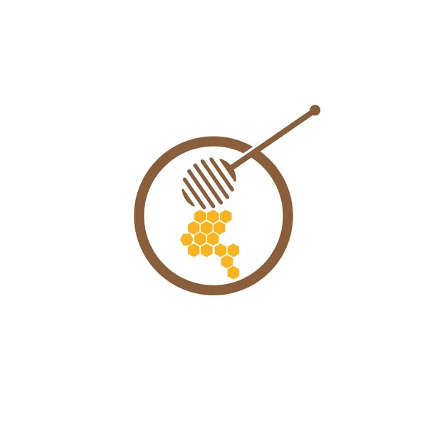 Шаблон Дизайна Иконок Пчёл — стоковый вектор