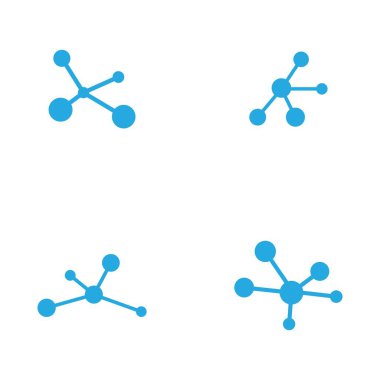 Molekül sembolü logo şablonu vektör illüstrasyon tasarımı 