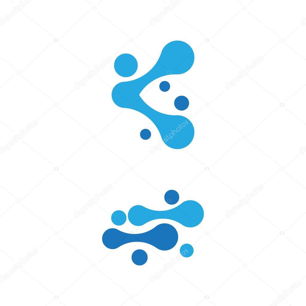 Molecule symbol logo template vector illustration design