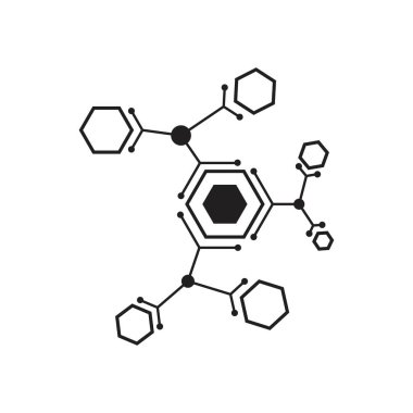 Molekül sembolü logo şablonu vektör illüstrasyon tasarımı 