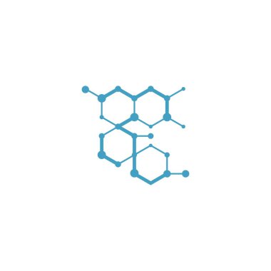 Molekül sembolü logo şablonu vektör illüstrasyon tasarımı 