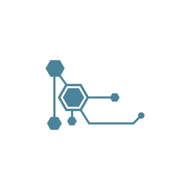 Molekül sembolü logo şablonu vektör illüstrasyon tasarımı 