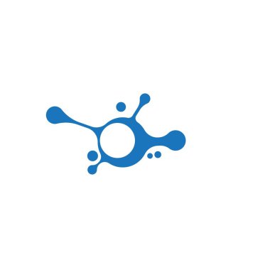 Molekül sembolü logo şablonu vektör illüstrasyon tasarımı 