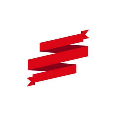 Kurdele pankartı vektör illüstrasyon tasarım şablonu