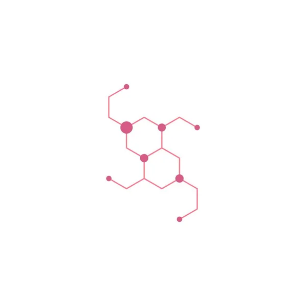 Molekül Sembolü Logo Şablonu Vektör Illüstrasyon Tasarımı — Stok Vektör
