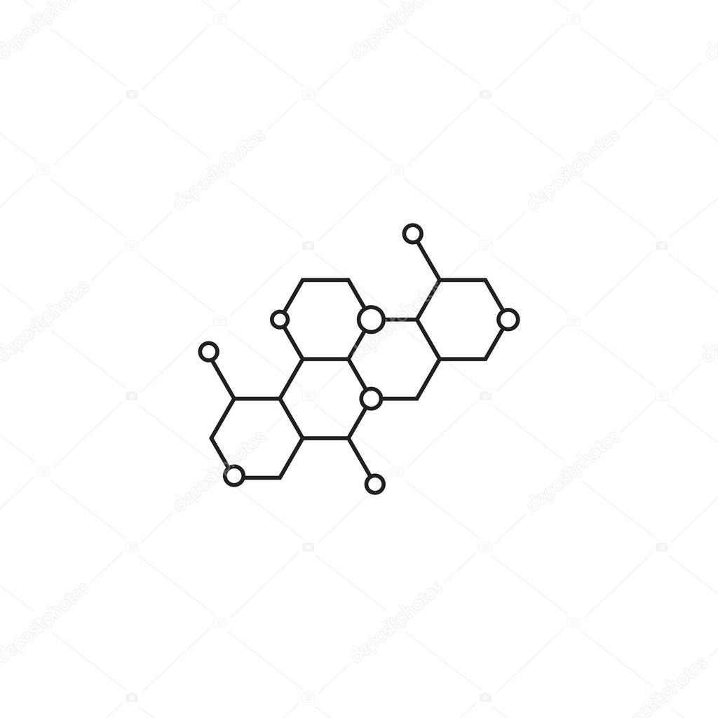 Molecule symbol logo template vector illustration design