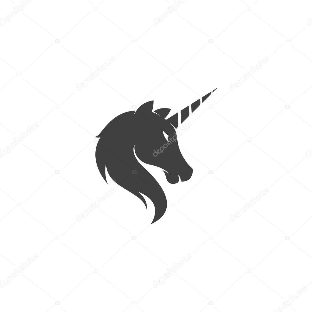 Unicorn Logo icon vector illustration design template