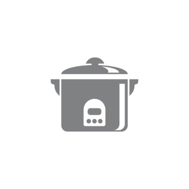 Rice Cooker simgesi vektör illüstrasyon tasarımı