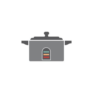 Rice Cooker simgesi vektör illüstrasyon tasarımı