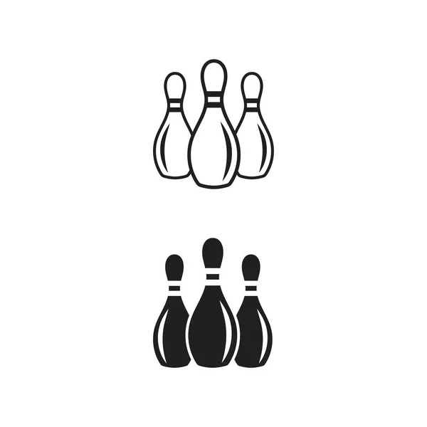 Bowling Symbol Vorlage Vektor Illustration Design — Stockvektor