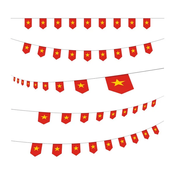 Día Independencia Vietnam Icono Ilustración Diseño — Vector de stock