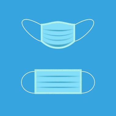 Maske vektör resimleme şablon tasarımı