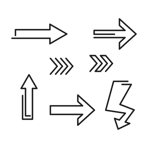 Ícone Ilustração Vetorial Seta Design Modelo Logotipo —  Vetores de Stock