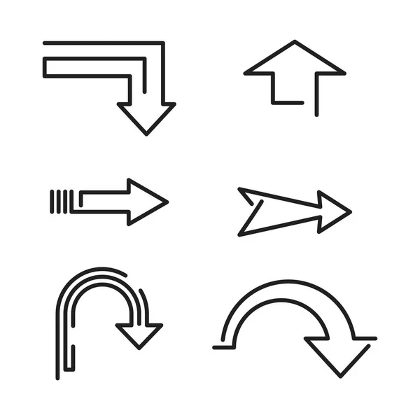 Ícone Ilustração Vetorial Seta Design Modelo Logotipo —  Vetores de Stock