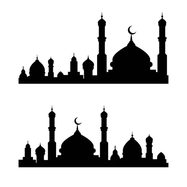 Moslem Κτίριο Διάνυσμα Εικονογράφηση Πρότυπο Σχεδιασμού — Διανυσματικό Αρχείο