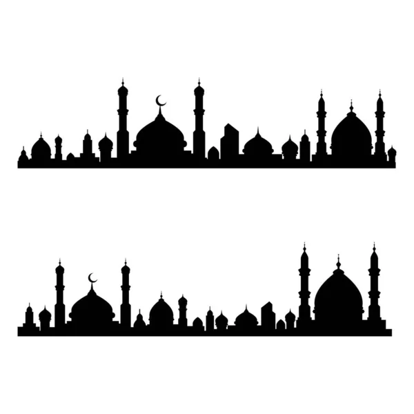 Moslem Building Vector Plantilla Diseño Ilustración — Archivo Imágenes Vectoriales