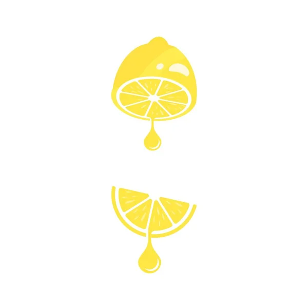 Свіжий Лимон Значок Векторні Ілюстрації Шаблон Дизайну — стоковий вектор