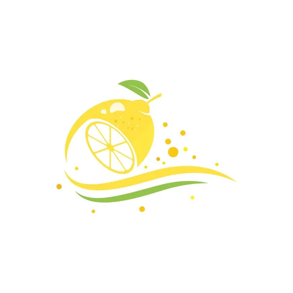 Čerstvá Šablona Pro Návrh Vektorového Ilustrace Citronové Ikony — Stockový vektor