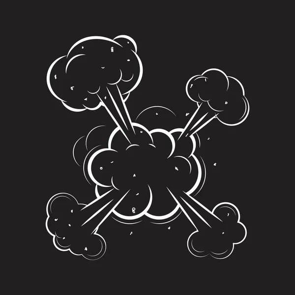 Elemento Diseño Cómic Nube Ilustración Vectorial — Vector de stock