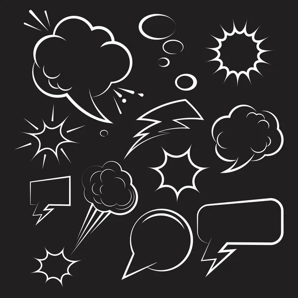 Cloud Comic Design Element Illustration Vectorielle — Image vectorielle