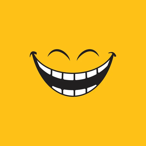 Lächeln Emotionen Symbol Vektor Illustration Design Vorlage — Stockvektor