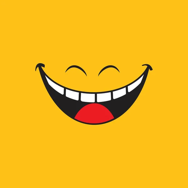 Χαμόγελο Εικονίδιο Εικονίδιο Διάνυσμα Πρότυπο Σχεδιασμού — Διανυσματικό Αρχείο