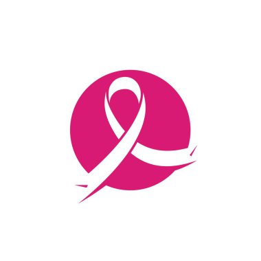 pembe kurdele göğüs kanseri Vektör illüstrasyon tasarımı