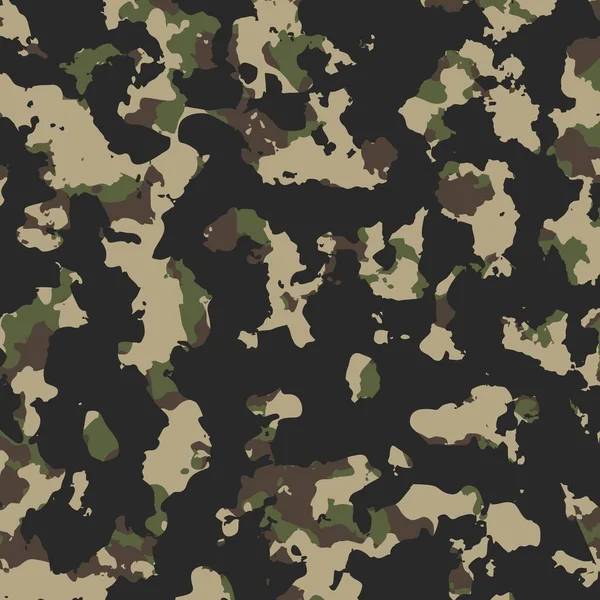 Textur Camouflage Militär Wiederholt Nahtlose Armee Illustration — Stockvektor